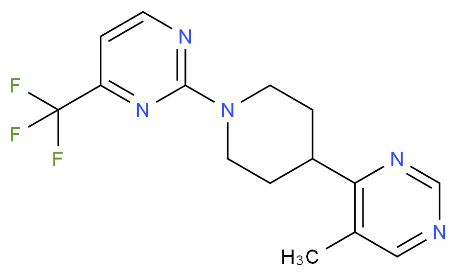 2-[4-(5-methylpyrimidin-4-yl)piperidin-1-yl]-4-(trifluoromethyl)pyrimidine_分子结构_CAS_)