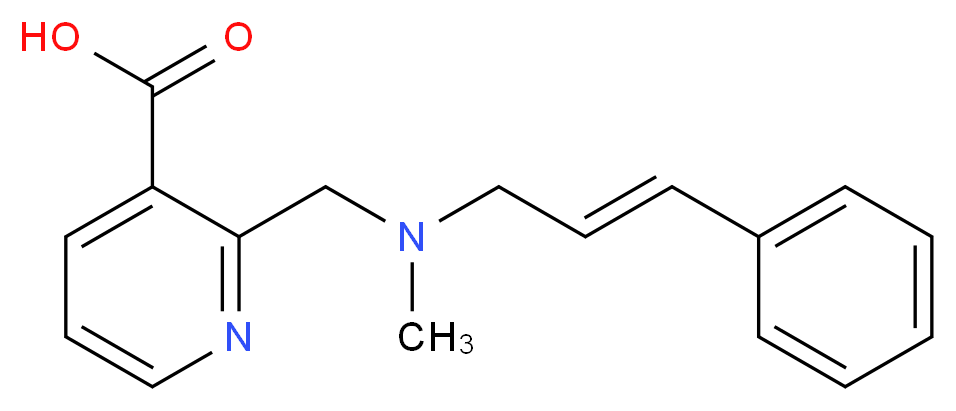 2-({methyl[(2E)-3-phenylprop-2-en-1-yl]amino}methyl)nicotinic acid_分子结构_CAS_)