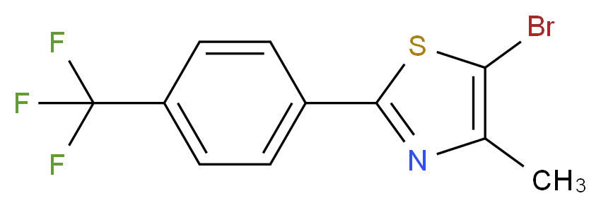 5-bromo-4-methyl-2-[4-(trifluoromethyl)phenyl]-1,3-thiazole_分子结构_CAS_850375-27-8