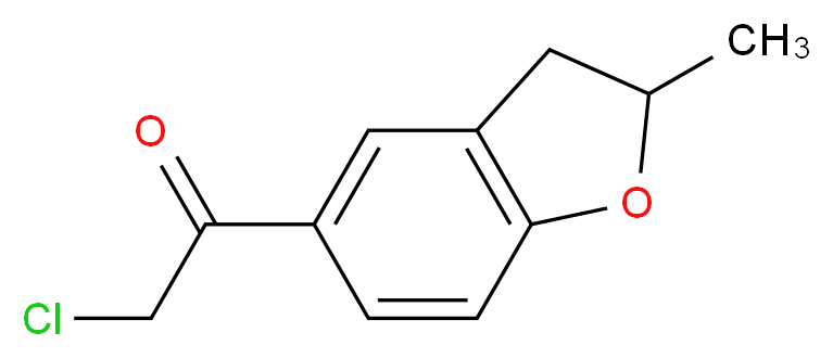 2-Chloro-1-(2-methyl-2,3-dihydro-benzofuran-5-yl)-ethanone_分子结构_CAS_)