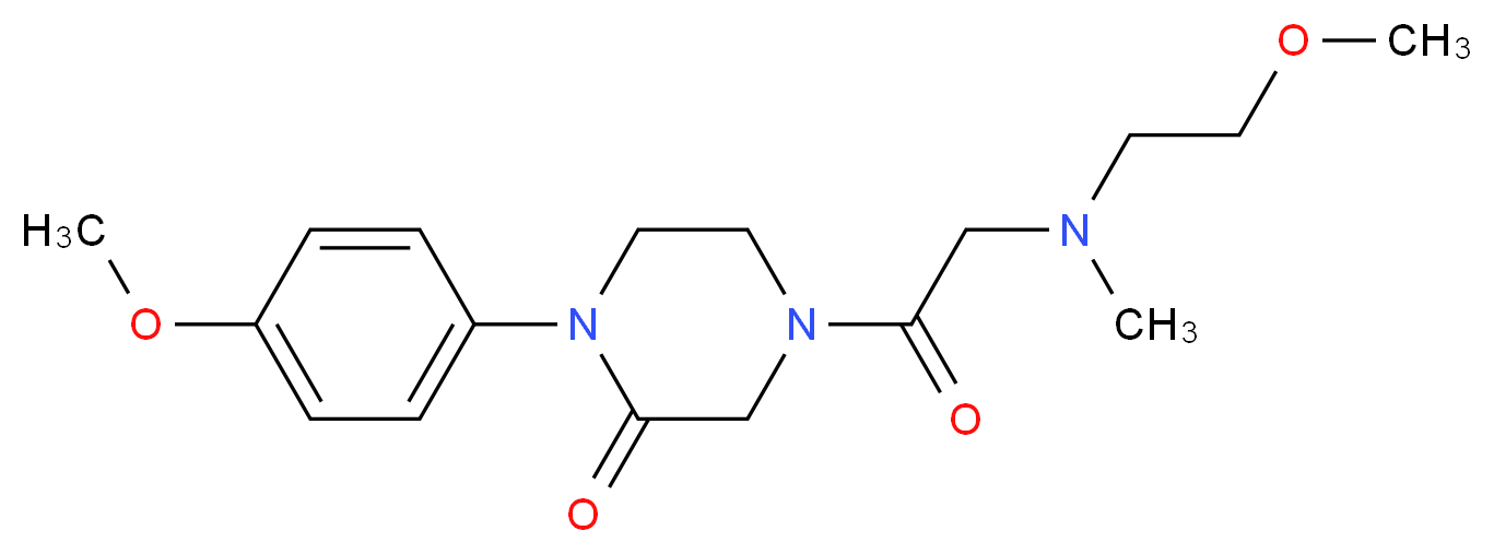 4-[N-(2-methoxyethyl)-N-methylglycyl]-1-(4-methoxyphenyl)-2-piperazinone_分子结构_CAS_)