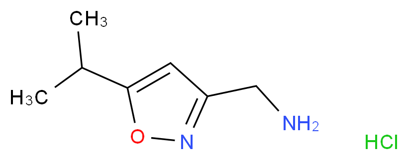 [5-(propan-2-yl)-1,2-oxazol-3-yl]methanamine hydrochloride_分子结构_CAS_154016-49-6