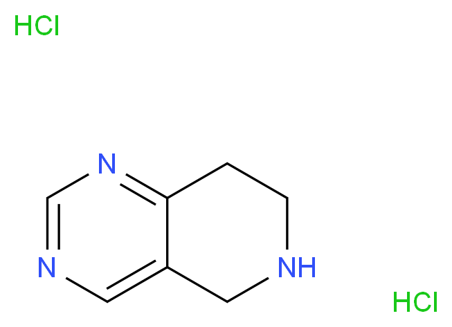 5H,6H,7H,8H-pyrido[4,3-d]pyrimidine dihydrochloride_分子结构_CAS_157327-49-6