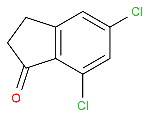 5,7-二氯-1-茚满酮_分子结构_CAS_448193-94-0)