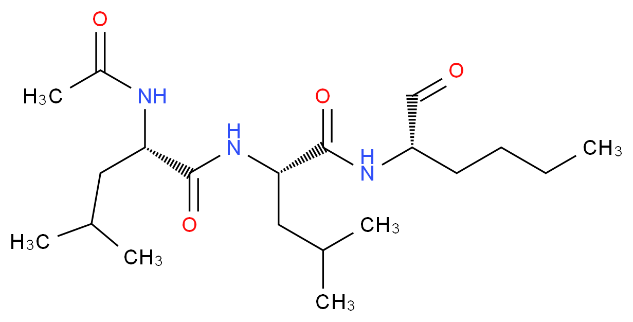 (2S)-2-[(2S)-2-acetamido-4-methylpentanamido]-4-methyl-N-[(2S)-1-oxohexan-2-yl]pentanamide_分子结构_CAS_110044-82-1