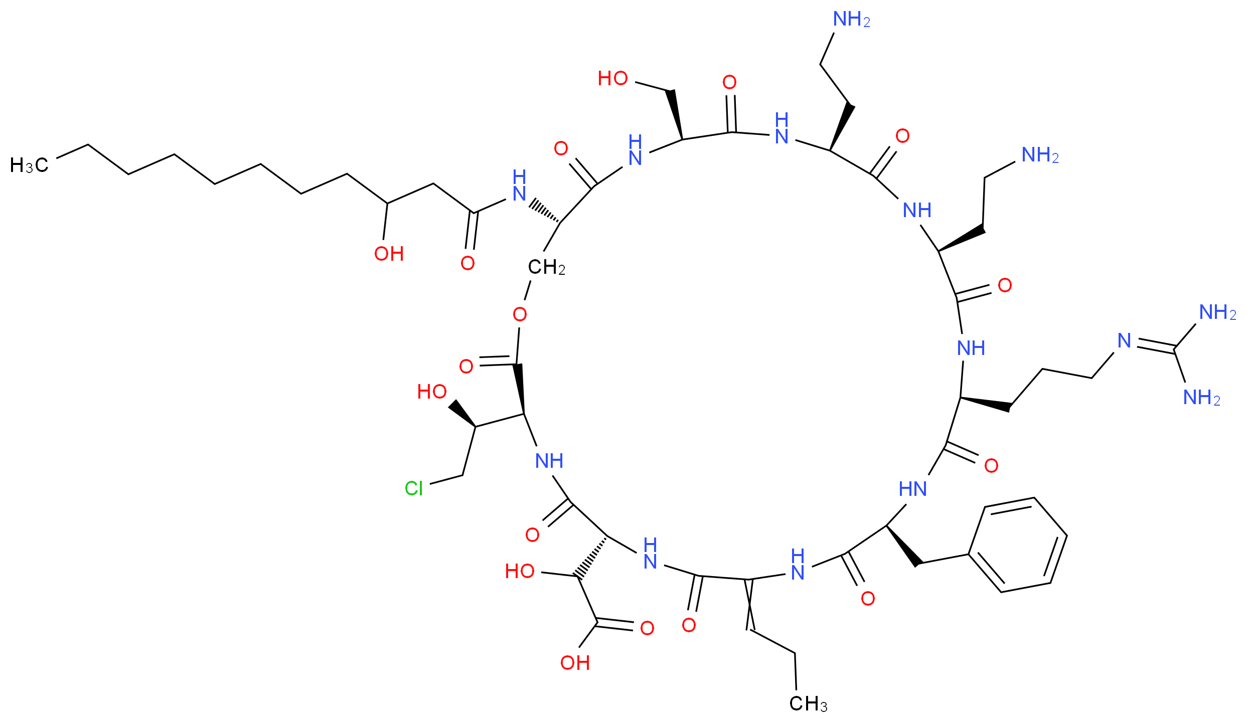 Syringomycin E_分子结构_CAS_124888-22-8)