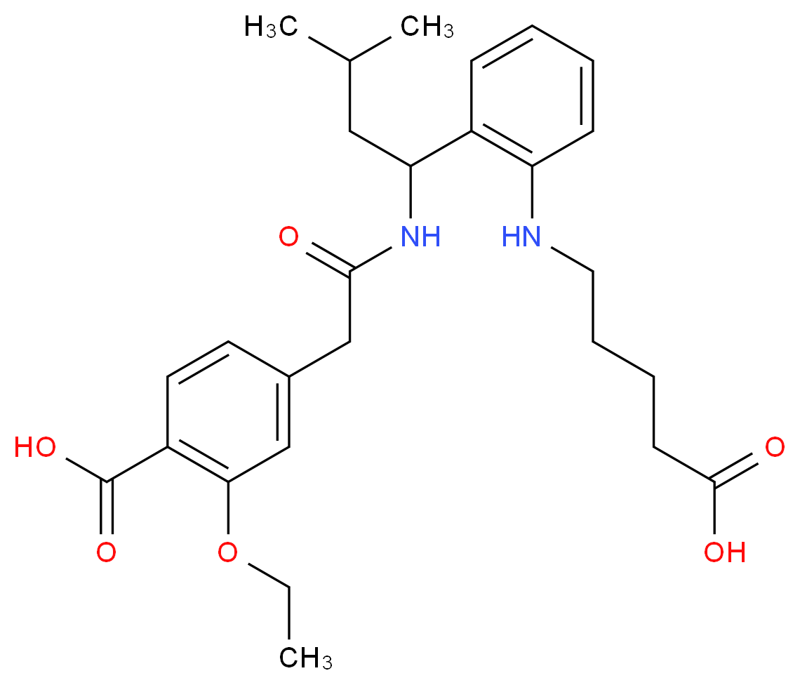 2-Despiperidyl-2-(5-carboxypentylamine) Repaglinide_分子结构_CAS_874908-12-0)