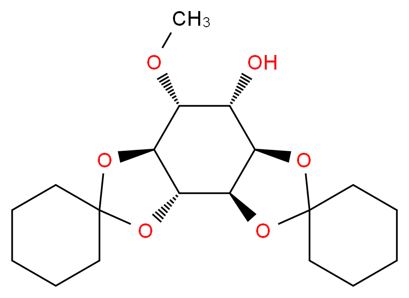 (1'R,2'R,6'S,7'R,8'S,9'R)-7'-methoxydispiro[cyclohexane-1,4'-[3,5,10,12]tetraoxatricyclo[7.3.0.0<sup>2</sup>,<sup>6</sup>]dodecane-11',1''-cyclohexane]-8'-ol_分子结构_CAS_6848-53-9