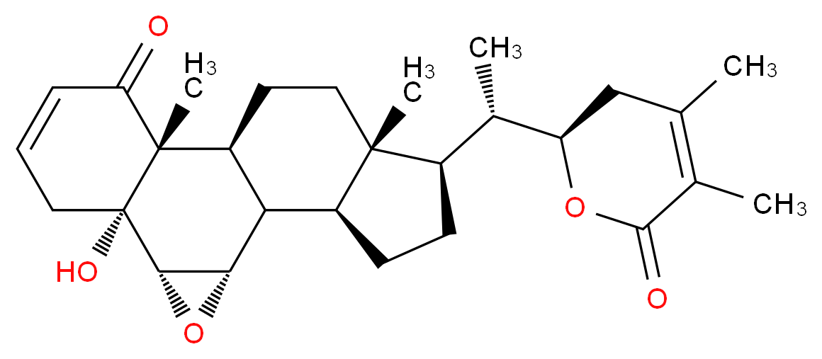 (1S,2S,4S,5R,10R,11S,14R,15R,18S)-15-[(1S)-1-[(2R)-4,5-dimethyl-6-oxo-3,6-dihydro-2H-pyran-2-yl]ethyl]-5-hydroxy-10,14-dimethyl-3-oxapentacyclo[9.7.0.0<sup>2</sup>,<sup>4</sup>.0<sup>5</sup>,<sup>1</sup><sup>0</sup>.0<sup>1</sup><sup>4</sup>,<sup>1</sup><sup>8</sup>]octadec-7-en-9-one_分子结构_CAS_56973-41-2