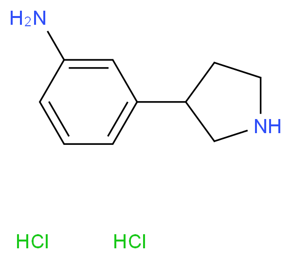 3-(pyrrolidin-3-yl)aniline dihydrochloride_分子结构_CAS_1203681-66-6