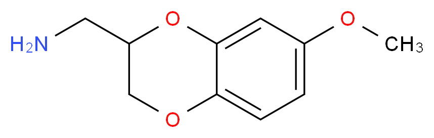 (7-methoxy-2,3-dihydro-1,4-benzodioxin-2-yl)methanamine_分子结构_CAS_2165-38-0