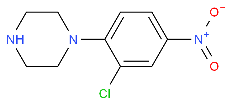 1-(2-chloro-4-nitrophenyl)piperazine_分子结构_CAS_114878-60-3