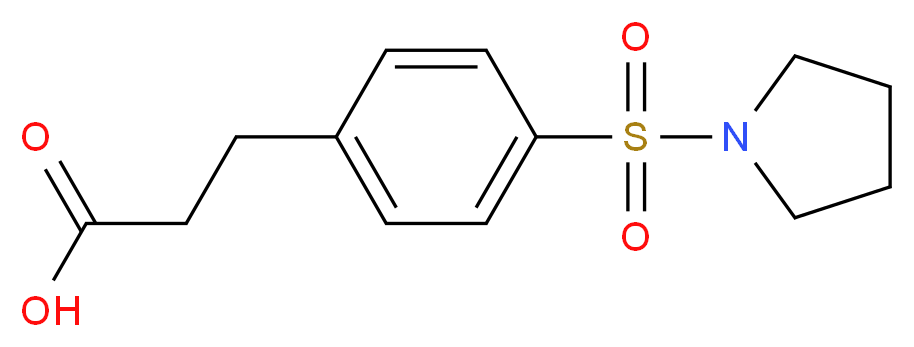 3-[4-(Pyrrolidin-1-ylsulfonyl)phenyl]-propanoic acid_分子结构_CAS_871544-58-0)