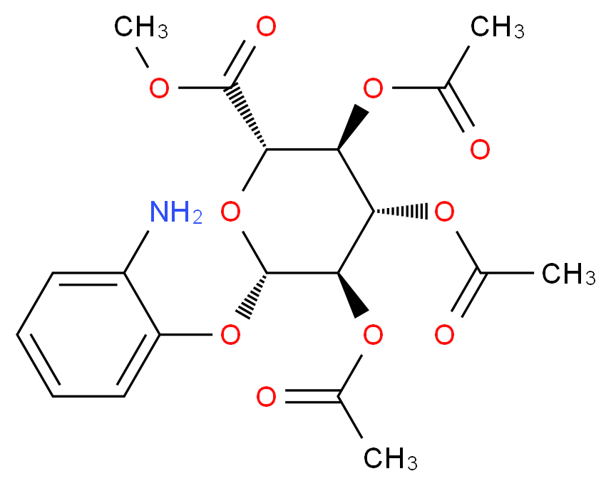 2-Aminophenyl 2,3,4-Tri-O-acetyl-β-D-glucuronide Methyl Ester_分子结构_CAS_)