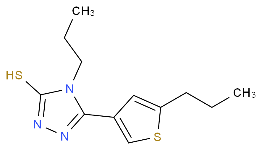 4-Propyl-5-(5-propylthien-3-yl)-4H-1,2,4-triazole-3-thiol_分子结构_CAS_)