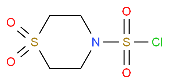 1,1-dioxo-1$l^{6},4-thiomorpholine-4-sulfonyl chloride_分子结构_CAS_)