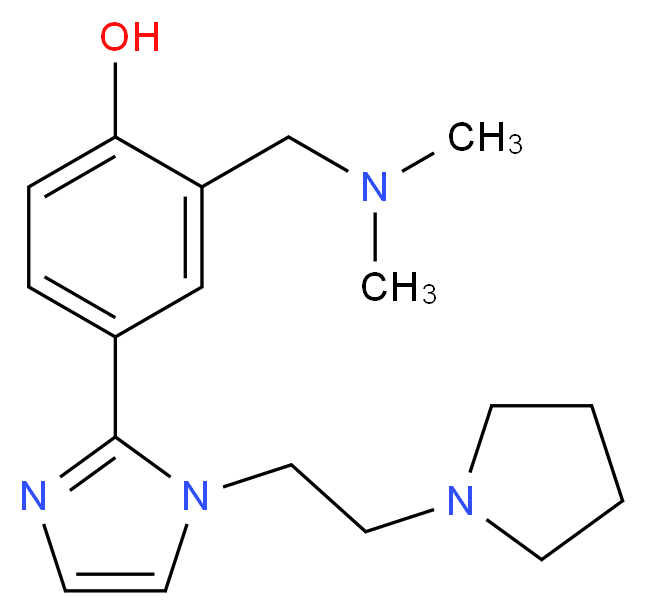 2-[(dimethylamino)methyl]-4-[1-(2-pyrrolidin-1-ylethyl)-1H-imidazol-2-yl]phenol_分子结构_CAS_)