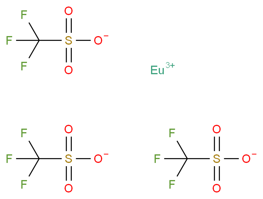 europium(3+) ion tritrifluoromethanesulfonate_分子结构_CAS_52093-25-1