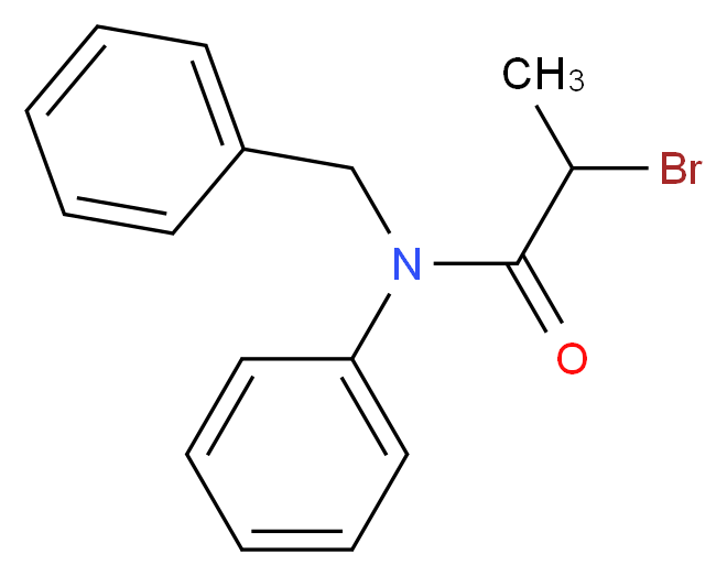 N-benzyl-2-bromo-N-phenylpropanamide_分子结构_CAS_93010-41-4