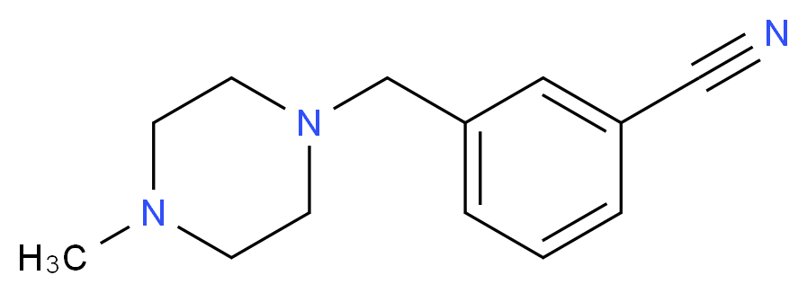 3-[(4-methylpiperazin-1-yl)methyl]benzonitrile_分子结构_CAS_859850-90-1