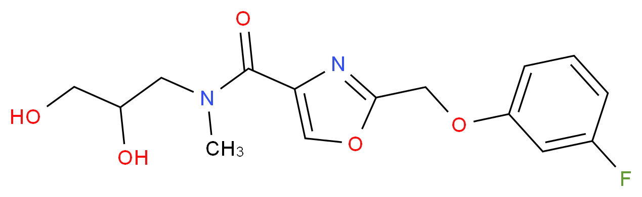 N-(2,3-dihydroxypropyl)-2-[(3-fluorophenoxy)methyl]-N-methyl-1,3-oxazole-4-carboxamide_分子结构_CAS_)