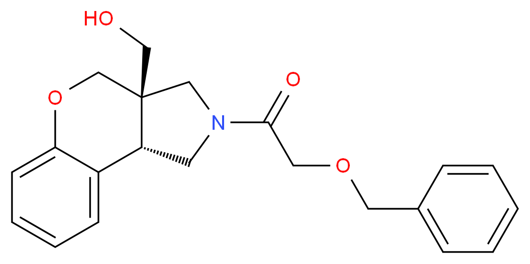 [(3aS*,9bS*)-2-[(benzyloxy)acetyl]-1,2,3,9b-tetrahydrochromeno[3,4-c]pyrrol-3a(4H)-yl]methanol_分子结构_CAS_)