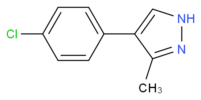 4-(4-Chlorophenyl)-3-methyl-1H-pyrazole_分子结构_CAS_)