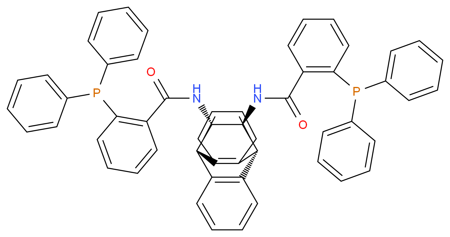 2-(diphenylphosphanyl)-N-[(1R,8R,15S,16S)-16-[2-(diphenylphosphanyl)benzamido]tetracyclo[6.6.2.0<sup>2</sup>,<sup>7</sup>.0<sup>9</sup>,<sup>1</sup><sup>4</sup>]hexadeca-2(7),3,5,9(14),10,12-hexaen-15-yl]benzamide_分子结构_CAS_138517-65-4