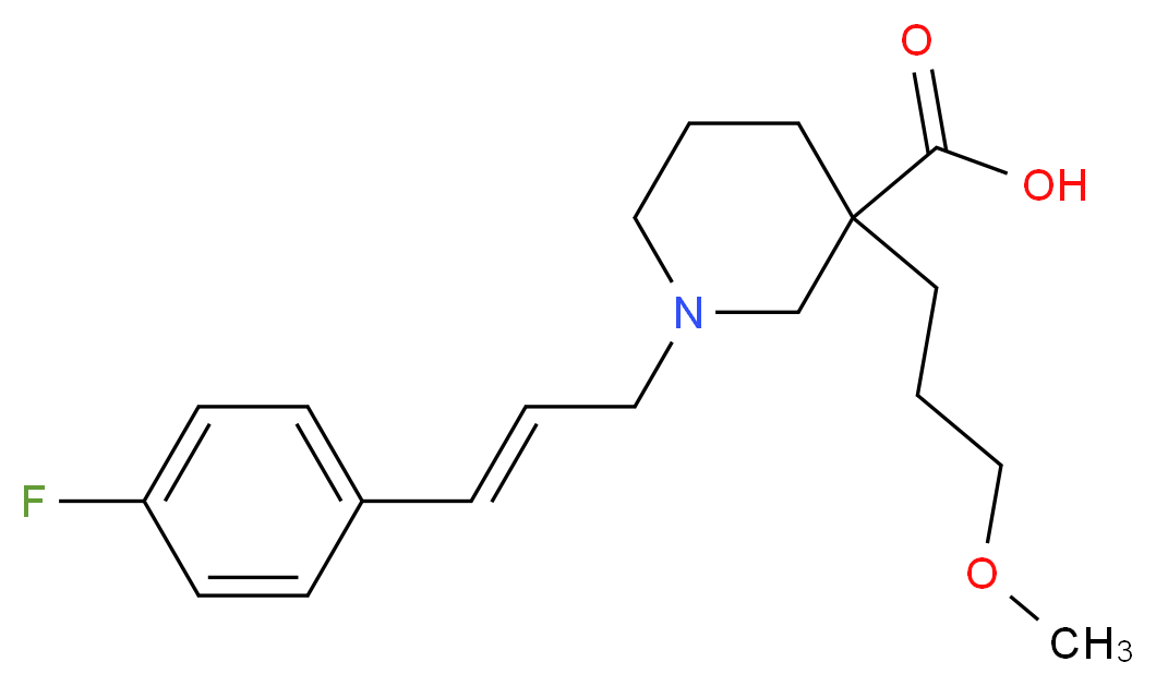 1-[(2E)-3-(4-fluorophenyl)-2-propen-1-yl]-3-(3-methoxypropyl)-3-piperidinecarboxylic acid_分子结构_CAS_)