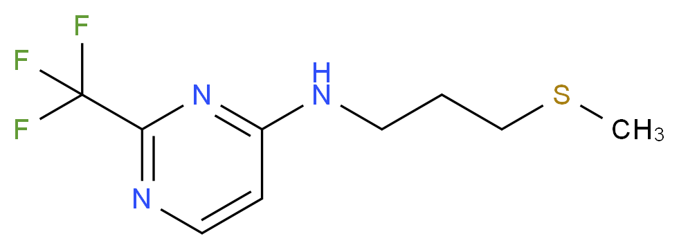 N-[3-(methylthio)propyl]-2-(trifluoromethyl)pyrimidin-4-amine_分子结构_CAS_)