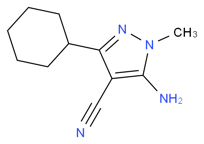 5-AMino-3-cyclohexyl-1-Methyl-1H-pyrazole-4-carbonitrile_分子结构_CAS_553672-05-2)