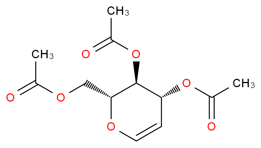 [(2R,3S,4R)-3,4-bis(acetyloxy)-3,4-dihydro-2H-pyran-2-yl]methyl acetate_分子结构_CAS_2873-29-2