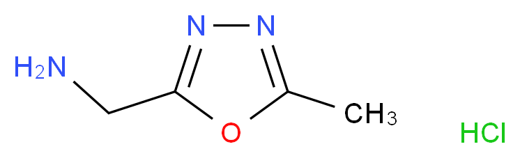 (5-methyl-1,3,4-oxadiazol-2-yl)methanamine hydrochloride_分子结构_CAS_1172088-56-0