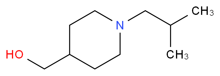(1-Isobutylpiperidin-4-yl)methanol_分子结构_CAS_915923-25-0)