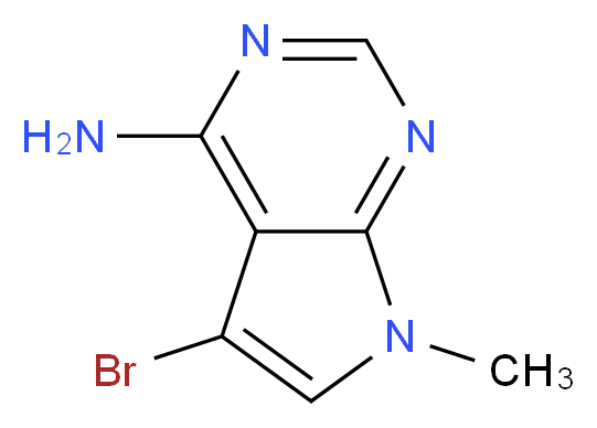 5-Bromo-7-methyl-7H-pyrrolo[2,3-d]pyrimidin-4-amine_分子结构_CAS_1337532-51-0)