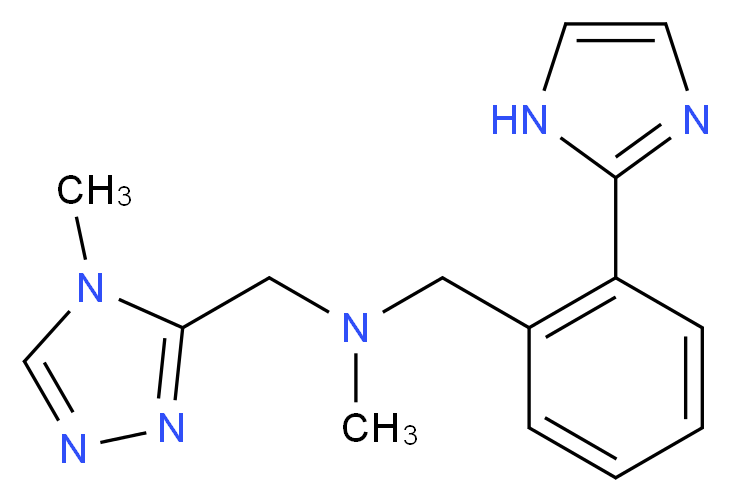 1-[2-(1H-imidazol-2-yl)phenyl]-N-methyl-N-[(4-methyl-4H-1,2,4-triazol-3-yl)methyl]methanamine_分子结构_CAS_)