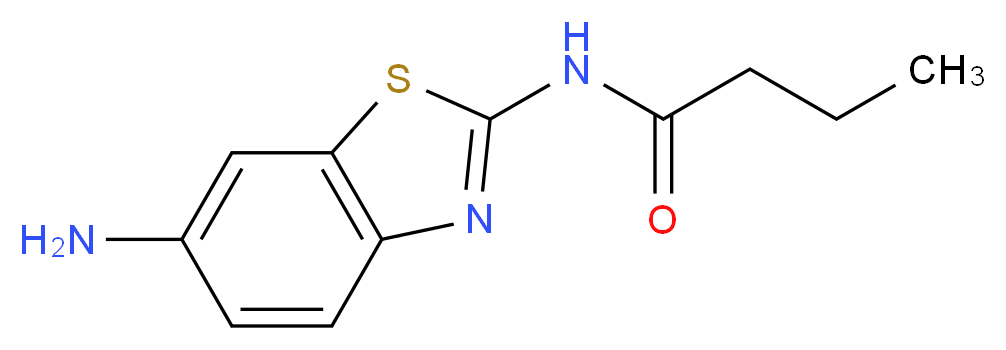 N-(6-amino-1,3-benzothiazol-2-yl)butanamide_分子结构_CAS_833430-30-1