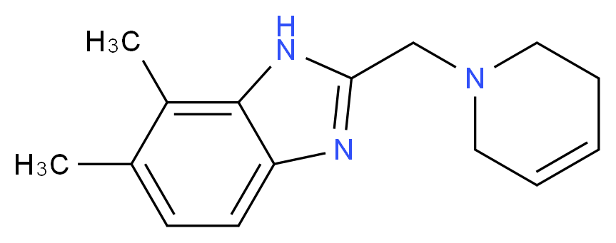 2-(3,6-dihydropyridin-1(2H)-ylmethyl)-6,7-dimethyl-1H-benzimidazole_分子结构_CAS_)