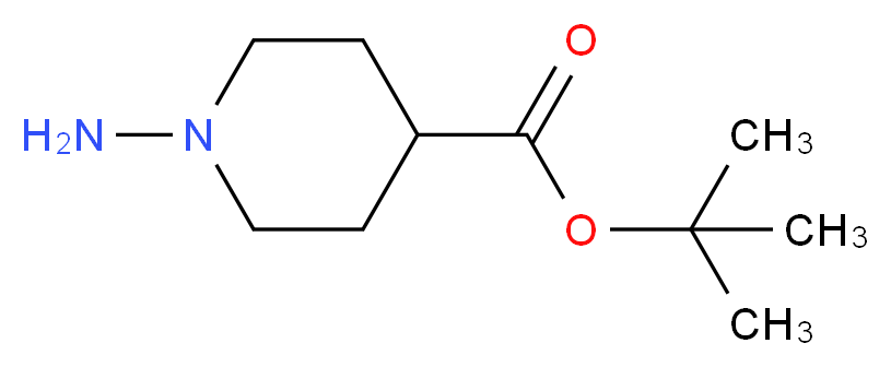 tert-butyl 1-aminopiperidine-4-carboxylate_分子结构_CAS_73874-95-0