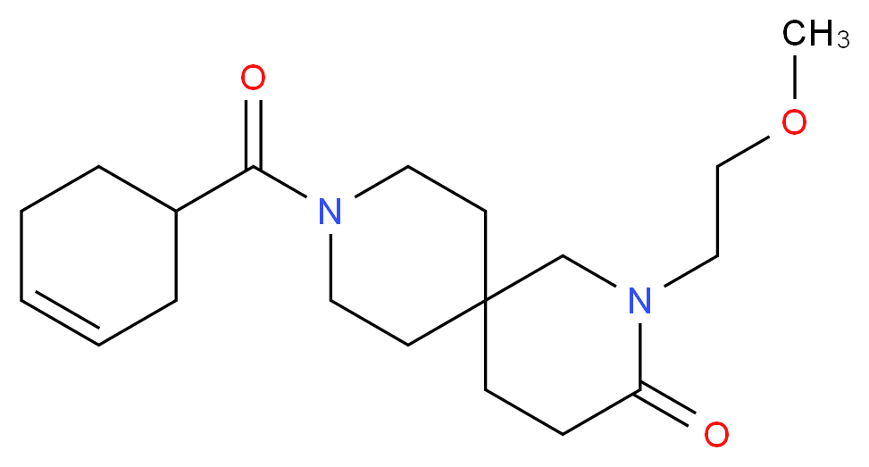 9-(3-cyclohexen-1-ylcarbonyl)-2-(2-methoxyethyl)-2,9-diazaspiro[5.5]undecan-3-one_分子结构_CAS_)