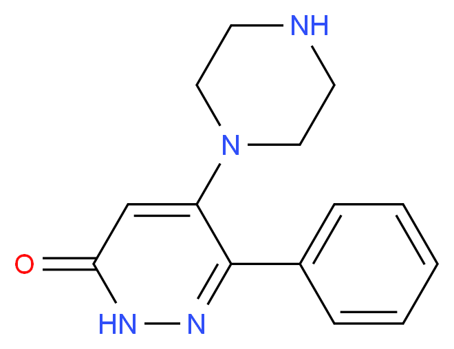 6-Phenyl-5-piperazin-1-yl-2H-pyridazin-3-one_分子结构_CAS_132814-16-5)