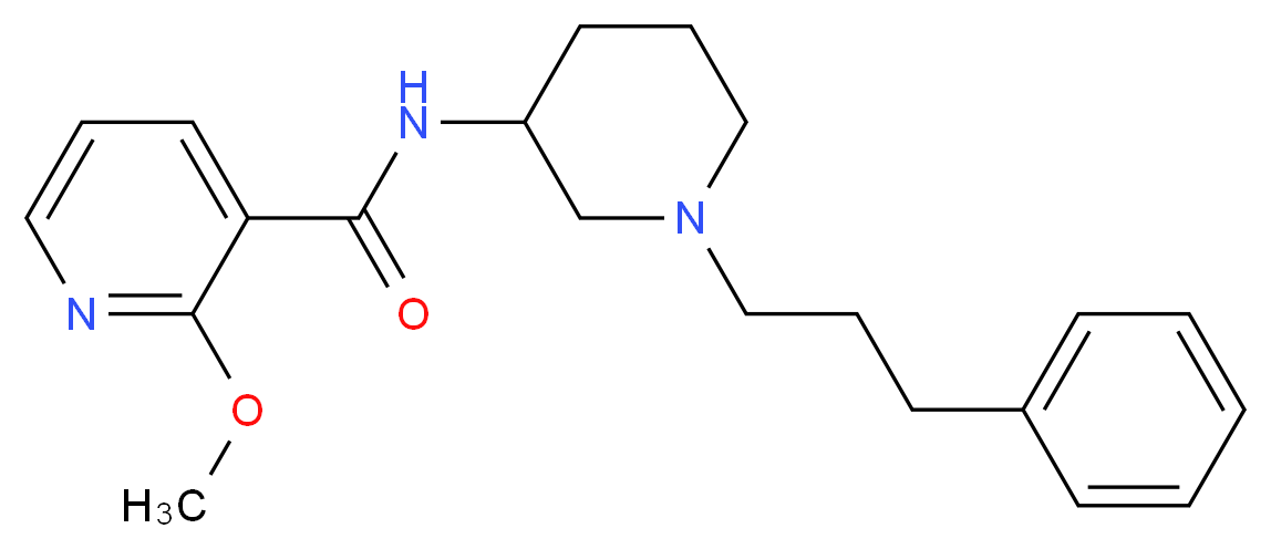 2-methoxy-N-[1-(3-phenylpropyl)-3-piperidinyl]nicotinamide_分子结构_CAS_)