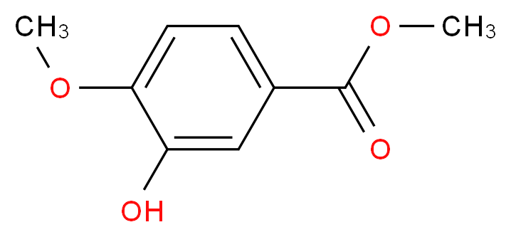 3-羟基-4-甲氧基苯甲酸甲酯_分子结构_CAS_6702-50-7)