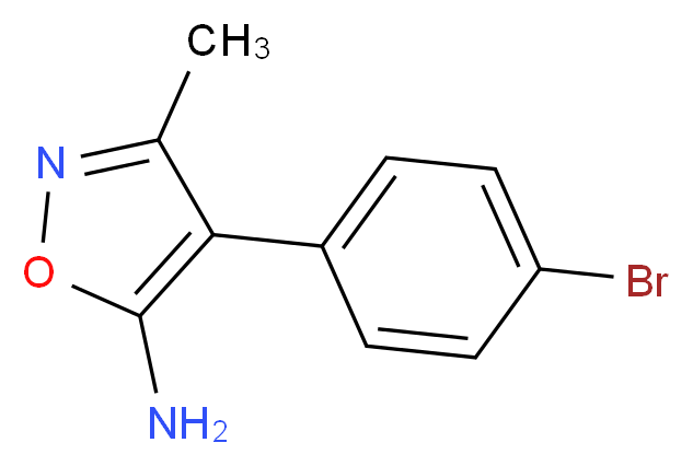 4-(4-bromophenyl)-3-methyl-1,2-oxazol-5-amine_分子结构_CAS_925007-46-1