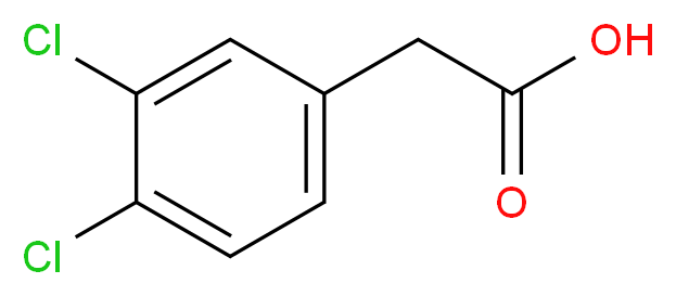 2-(3,4-dichlorophenyl)acetic acid_分子结构_CAS_5807-30-7