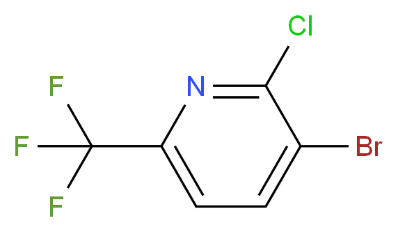 3-Bromo-2-chloro-6-(trifluoromethyl)pyridine_分子结构_CAS_1159512-34-1)