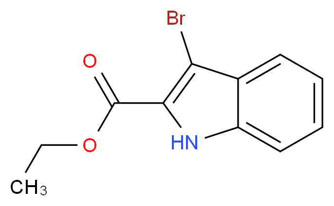 Ethyl 3-bromo-1H-indole-2-carboxylate_分子结构_CAS_91348-45-7)