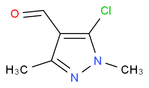 5-Chloro-1,3-dimethyl-1H-pyrazole-4-carbaldehyde_分子结构_CAS_27006-76-4)