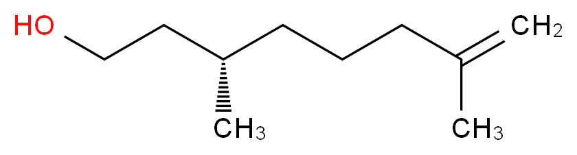 (3S)-3,7-dimethyloct-7-en-1-ol_分子结构_CAS_6812-78-8