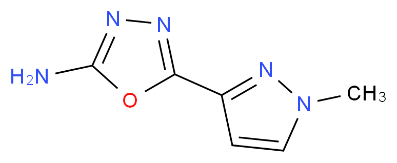 5-(1-methyl-1H-pyrazol-3-yl)-1,3,4-oxadiazol-2-amine_分子结构_CAS_1204297-91-5)